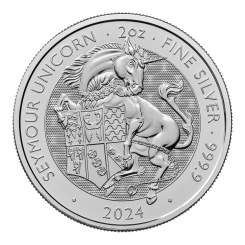 Great Britain 2024 - The Royal Tudor Beasts - Seymour Unicorn Ag999.9 2 oz BU