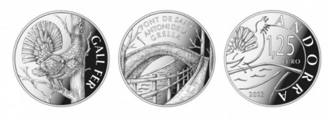Andorra 1,25 EUR 2023 - Capercaillie/Saint Antoni Bridge COIN SET