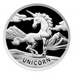 Fiji 2023 - Asian Mythical Creatures - Unicorn Ag999 1 oz BU