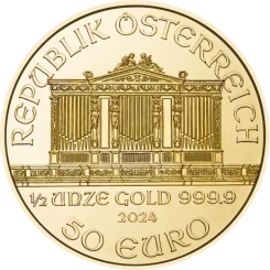 Austria 2024 - Wiener Philharmoniker Au999.9 1/2oz BU