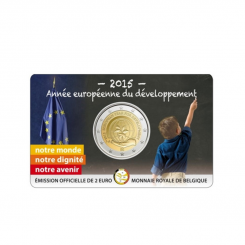 Belgium 2 Euro 2015 - Development coincard FR damaged coincard