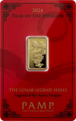 Złota sztabka Au999.9 PAMP - Lunar Legends - Azure Dragon 5g 2024