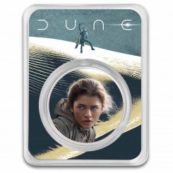 Silver Round Dune - Blue Eyes Chani Ag999 1 oz Colorized TEP