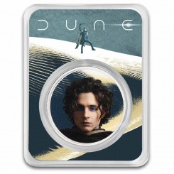 Silver Round Dune - Blue Eyes Paul Ag999 1 oz Colorized TEP