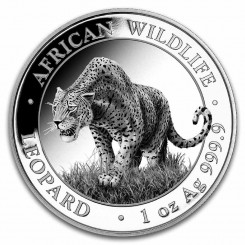 Somalia 2023 - African Wildlife - Leopard Ag999.9 1 oz BU
