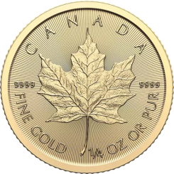 Canada 2024 - Maple Leaf Au999.9 1/4oz BU