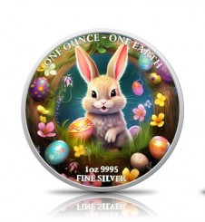Fiji 2022 - Earth Easter Rabbit Ag999.5 1oz