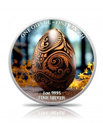 Fiji 2022 - Earth Easter Egg Ag999.5 1oz
