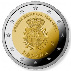 Spain 2024 2 euro-200years of the National Police