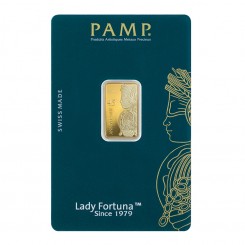 Gold bar Au999.9 PAMP Lady Fortuna 45th Anniversary 5 g