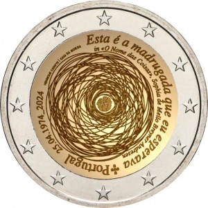 Portugal 2 euro 2024 - 50th Anniversary - Revolution of 25 April 1974 Proof