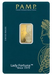 Gold bar Au999.9 PAMP Lady Fortuna 45th Anniversary 5 g