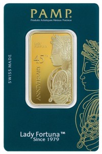 Gold bar Au999.9 PAMP Lady Fortuna 45th Anniversary 31,1 g