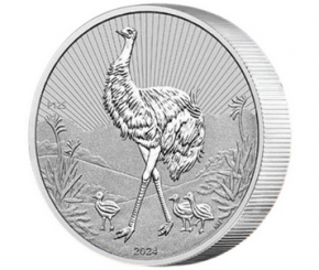 Australia 2024-  Emu Mother & Babies Ag999 10oz BU