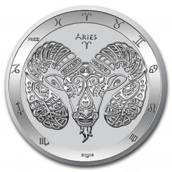 Tokelau 2024 - Zodiac Aries Ag999 1oz BU