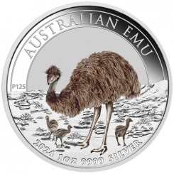 Australia 2024 - Australian Emu Ag9999 1oz Colour (defect)