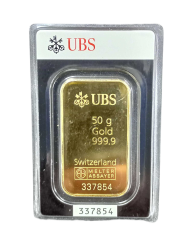 Gold bar Au999.9 UBS 50g