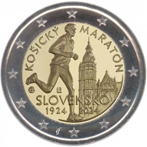 Slovakia 2 euro 2024 - 100th anniversary of the Košice International Marathon