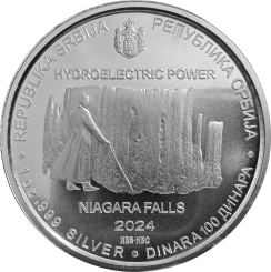 Serbia 2024 - Nikola Tesla Niagara Falls Ag999 1 oz