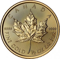 Canada 2025 - Maple Leaf Au999.9 1/2oz BU