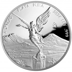 Mexico 2024 - Libertad Ag999 5oz Proof BU