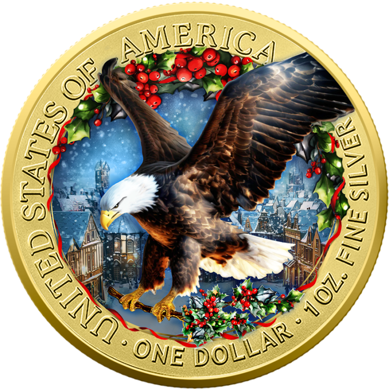 USA 2024 American Eagle Ag999.9 1oz Christmas Germania Mint Invest