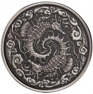 Samoa 2024 - Seahorse - Ag999 1oz Proof like Antique