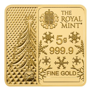 Gold bar Au999.9 Royal Mint - Christmas Bars 5g