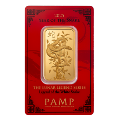 Gold bar-PAMP Lunar White Snaker Au999.9 1 oz