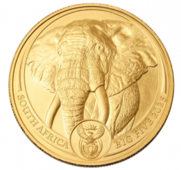 South Africa 2025 - Big Five Elephant Au999.9 1 oz BU