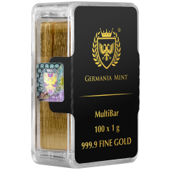 Germania Mint Gold MultiBar 100 x 1 g Minted bar