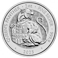 Great Britain 2025- Tudor Beasts-The Queen’s Panther Ag999.9 2 oz