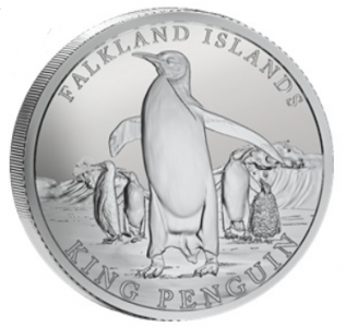 Falkland Islands 2025 - King Penguin Ag999 1oz