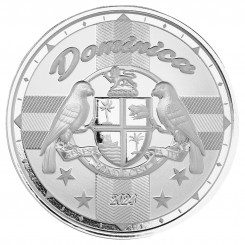 EC 2024 - EC8 Dominica- Coat of Arms Ag999 1oz BU