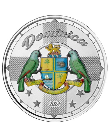 EC 2024 - EC8 Dominica- Coat of Arms Ag999 1oz Color