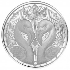 EC 2024 - EC8 St. Lucia-Flamingos Ag999 1oz BU