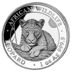 Somalia 2025 -African Wildlife - Leopard Ag999.9 1oz BU