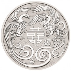 Australia 2025 -Chinese Myths and Legends- Double Phoenix Ag999.9 1oz BU