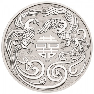 Australia 2025 -Chinese Myths and Legends- Double Phoenix Ag999.9 1oz BU