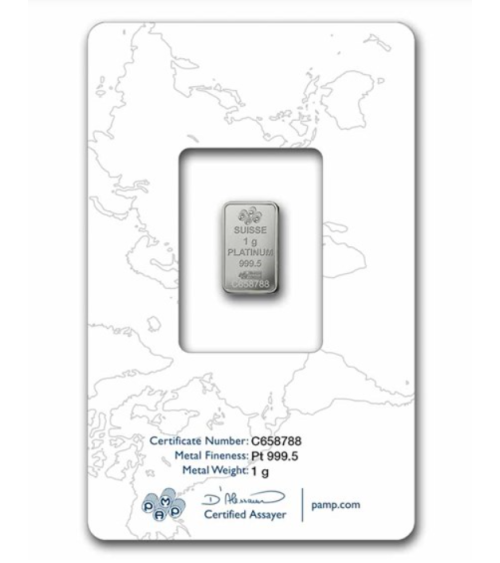 Platinum bar Pt999.5 PAMP - 1 g