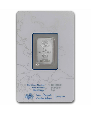 Platinum bar Pt999.5 PAMP - 5 g