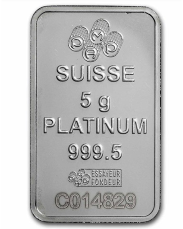 Platinum bar Pt999.5 PAMP - 5 g