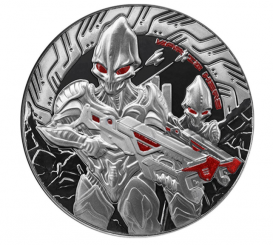 Samoa 2024 - Alien Ag999 1oz Black Rhodium Plated