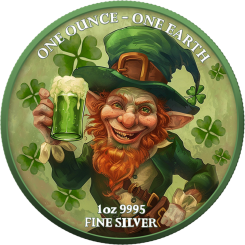 Fiji 2022 - Earth Ag999.5 1 oz St. Patrick’s Day