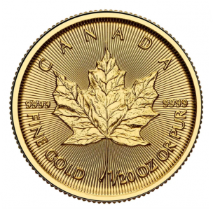 Canada 2025 - Maple Leaf Au999.9 1/20 oz BU