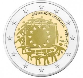 France 2 Euro 2015 - The 30th anniversary of the EU flag