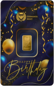 Happy Birthday - Germania Mint Gold Minted Bar 1g