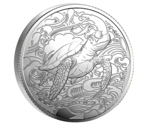 Pitcairn Islands 2025 - Ocean Wonders - Turtle Ag999 1 oz BU