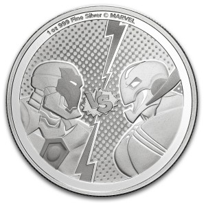 Niue 2025 -Marvel- Iron Man vs. Ultron Ag999 1oz