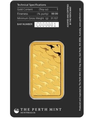 Gold bar Au999.9 The Perth Mint - Kangaroo 31,1 g